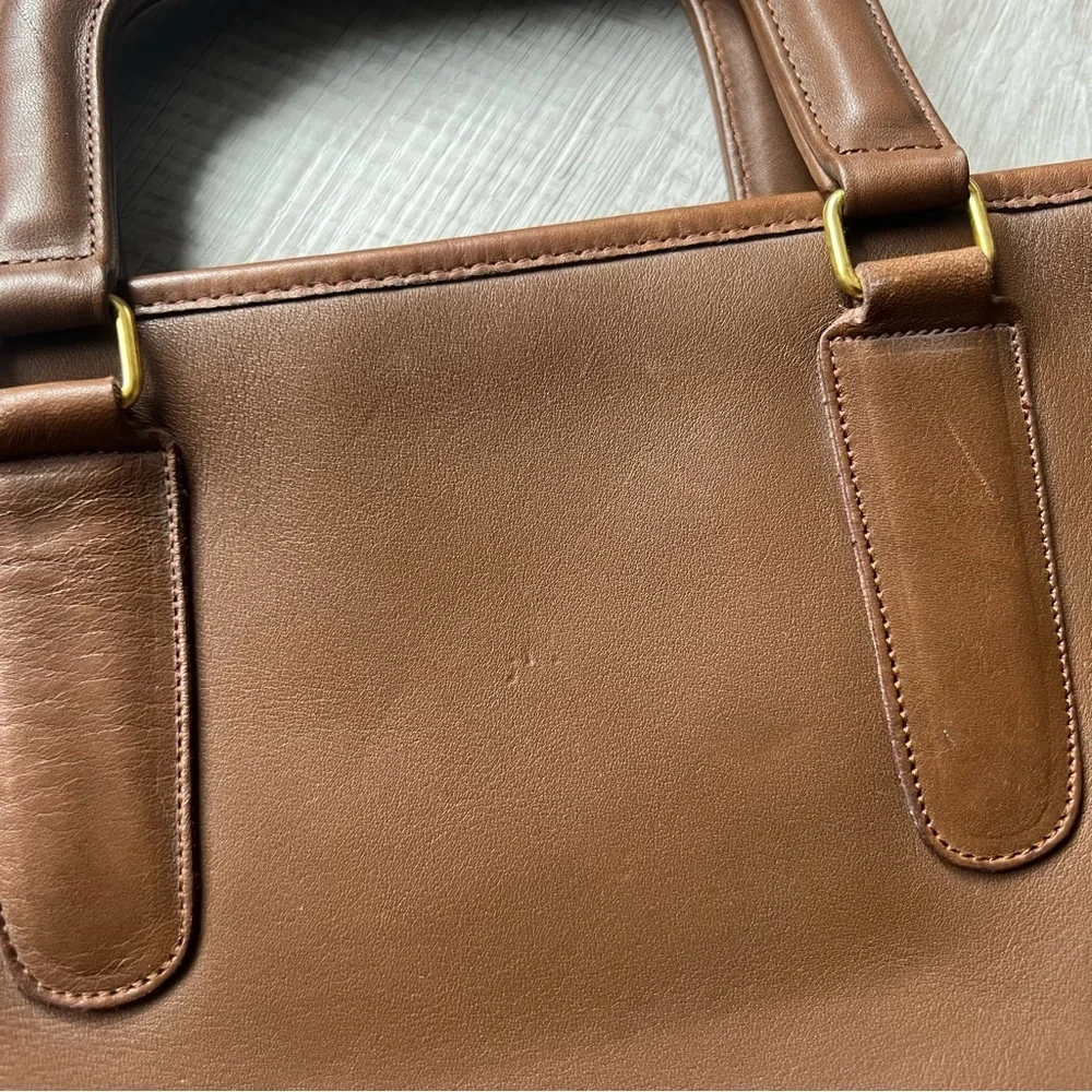 Coach Vintage Slim Satchel Leather Handbag Bonnie Cashin 1970s 1980s Made in NYC